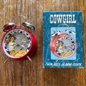 *New in Box* Cowgirl Saddle Me Up And Let’s Go Wild Twin Bell Alarm Clock